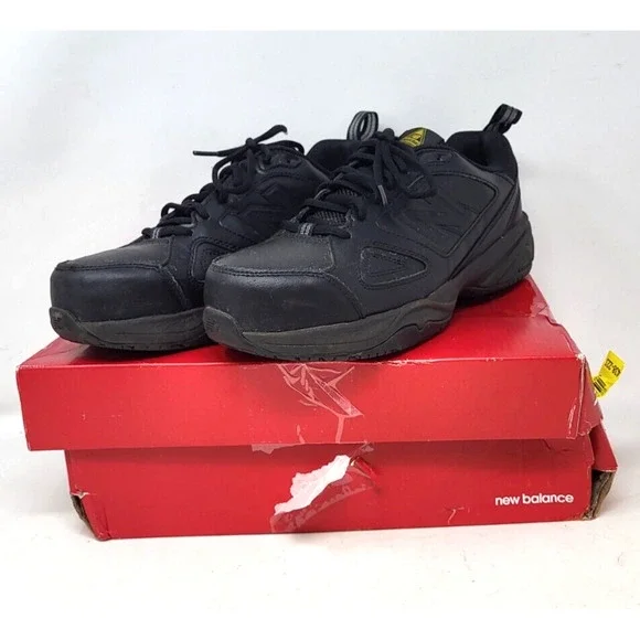 New Balance Men's Steel Toe 627 V2 Industrial Shoe Black/Black